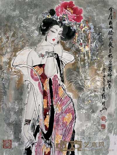 薛林兴 贵妃 镜心 86×66cm